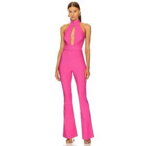 Michael Costello x REVOLVE Zadie Jumpsuit Hot Pink